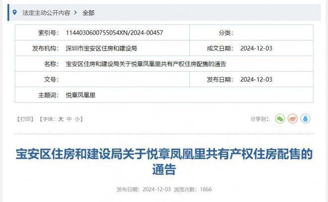 2024宝安悦章凤凰里共有产权房购房面积标准室内全装修交付(图2)