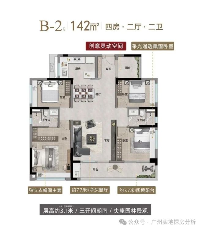 中铁建·信达·花语天宸售楼处发布：主城双芯旁的高端居住范本(图7)