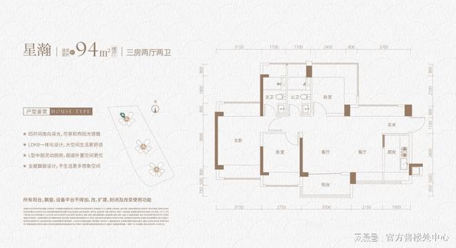 华为总部旁600米！玖珑瑧境·新玥全南向精装三房236万起热销中！(图12)
